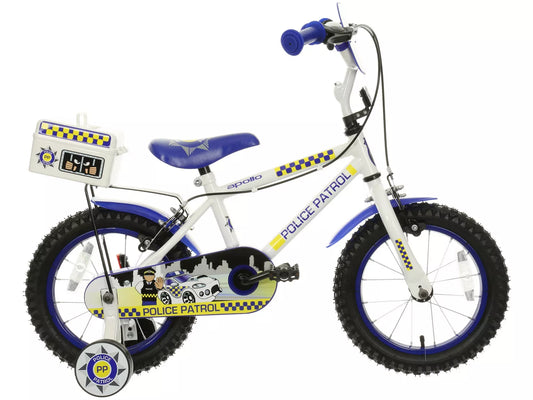 Apollo Blue Police Patrol Kids Mitts - 14" Wheel
