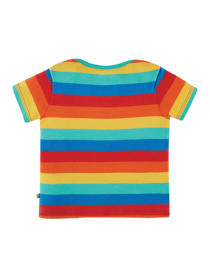 Frugi Bobster Rainbow Stripe & Sun T-Shirt