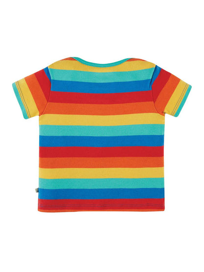 Frugi Bobster Rainbow Stripe & Sun T-Shirt