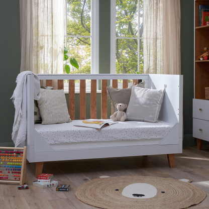 Tutti Bambini Como Cot Bed White & Rosewood