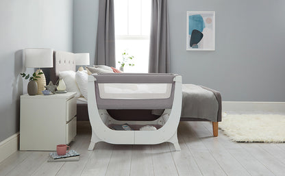 Shnuggle Air Bedside Crib - Dove Grey