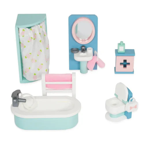 Wooden Dolls house Bathroom Furniture (Classic) - KiDSiE