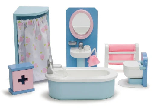 Wooden Dolls house Bathroom Furniture (Classic) - KiDSiE