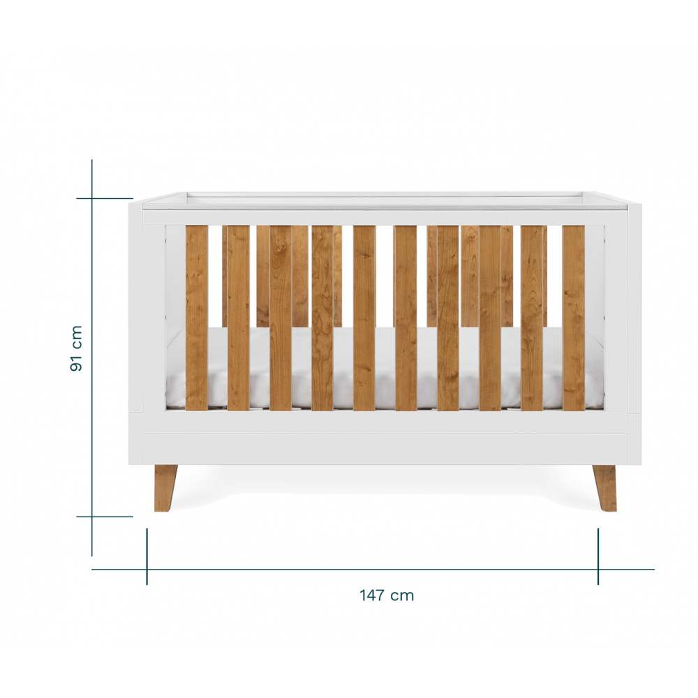 Tutti Bambini Como Cot Bed White & Rosewood