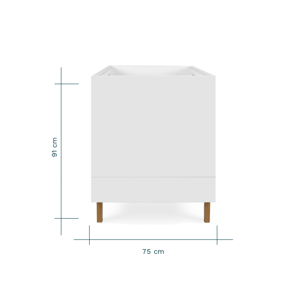 Tutti Bambini Como Cot Bed White & Rosewood