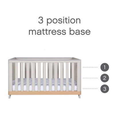 Tutti Bambini Hygge Cot Bed Light Oak/White Sand